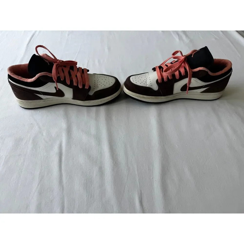 Nike Air Jordan 1 Low SE Brown Pink White Sneakers Men’s Size 8